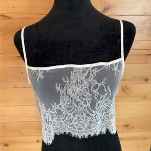 Divided White Lace Top